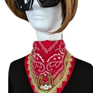 Choker Collar Boho Scarf Bandana Neckerchief Head Wrap Handmade Whimsigoth OOAK